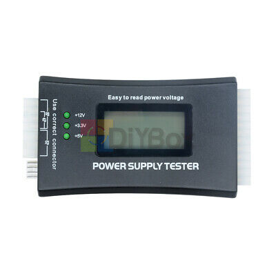 Power Supply Tester 20 24 Pin Sata Lcd Psu Hd Atx Btx Voltage Test Source