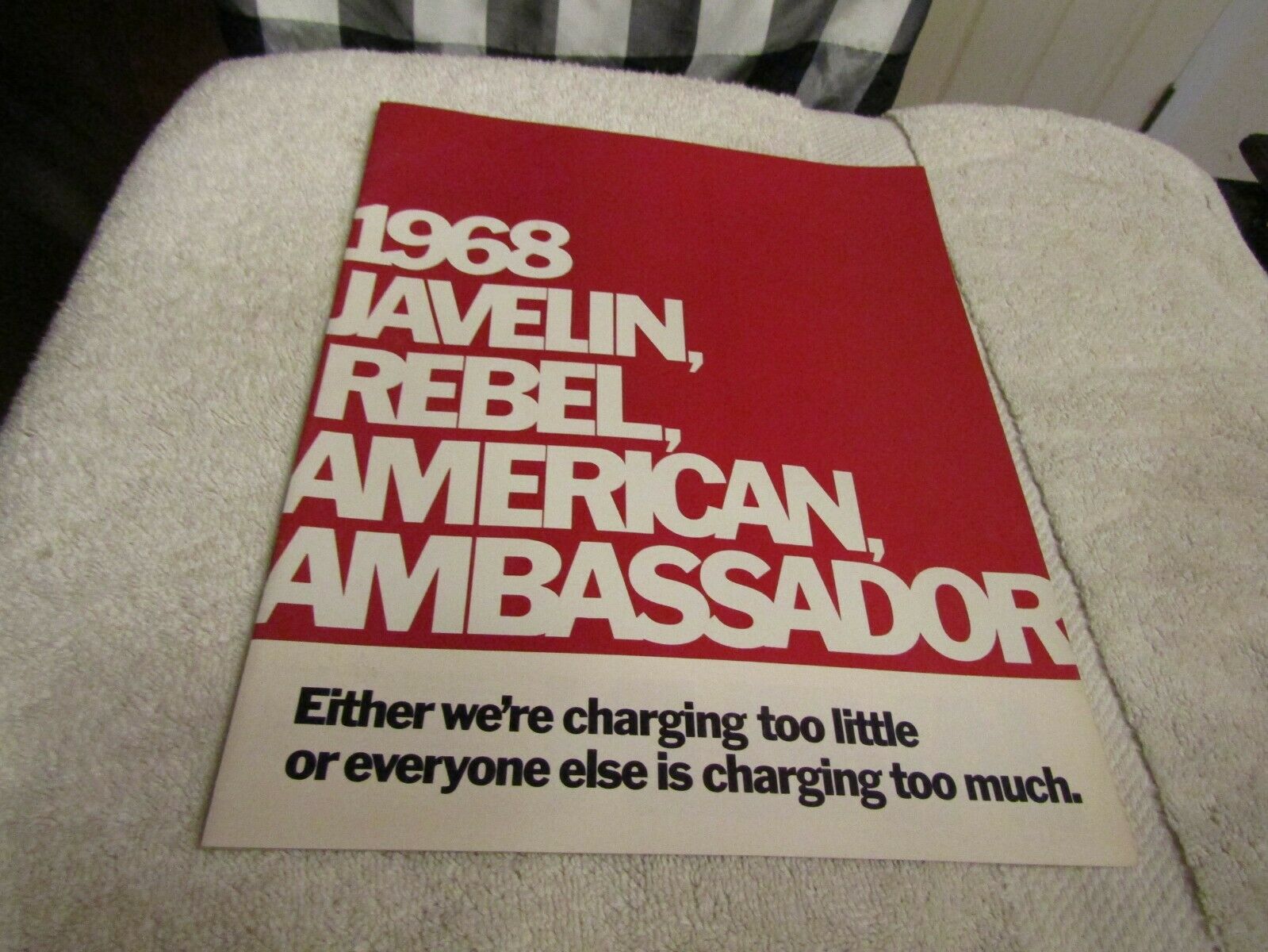 1968 American Motors Amc All Models Javelin Rebel New Car Sales Brochure Nos