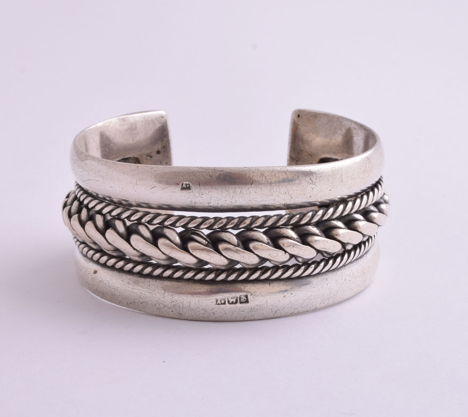 Vintage Egyptian Ethnic Bedouin Silver Siwa Bracelet Cuff