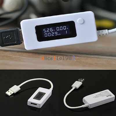 Lcd Dual Usb Charger Mobile Power Detector Voltage Current Meter Tester Monitor