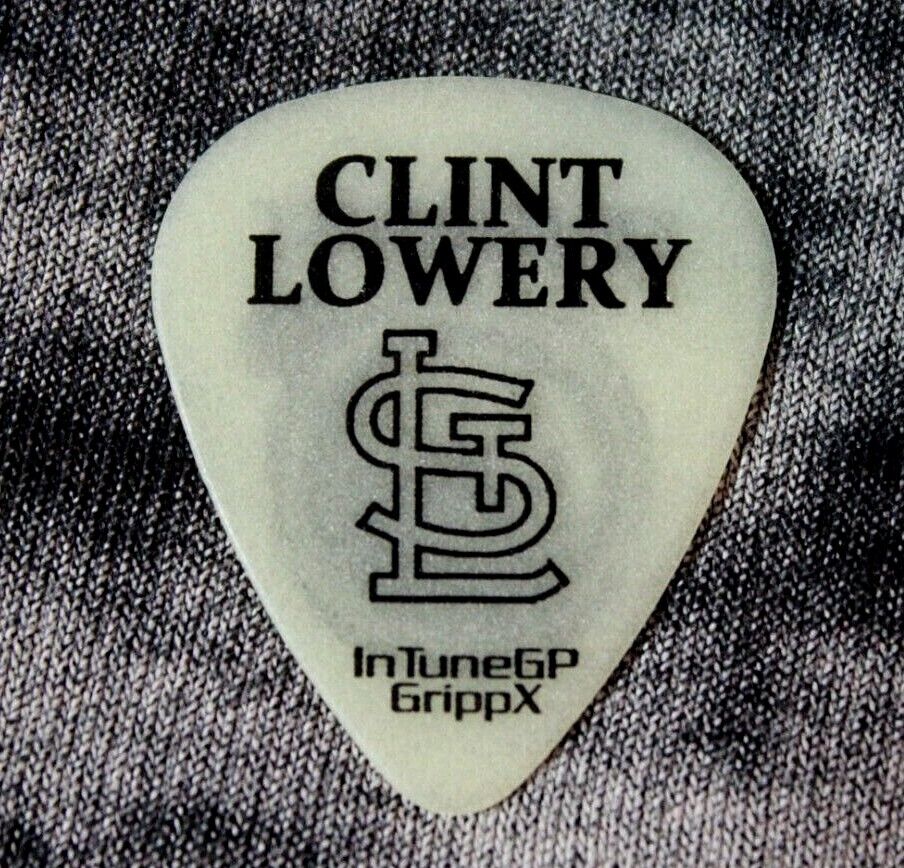 Sevendust ~ Clint Lowery 2014 Tour Guitar Pick ~ Stl Cardinals Glow-in-the-dark
