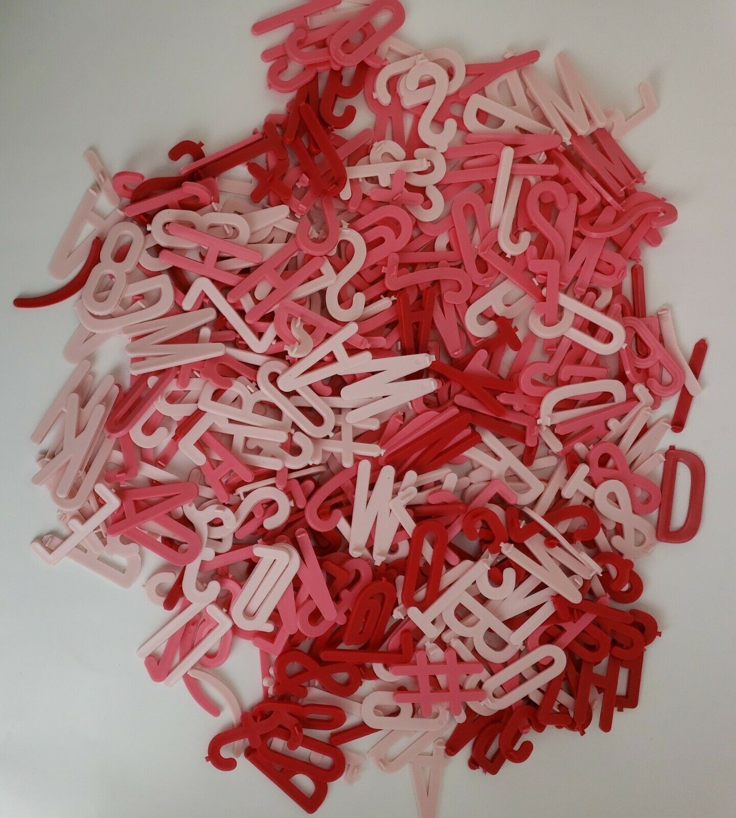 Menu Board Sign Letter Set Plastic Reader Message Marquee Lettering Pink Red 2"