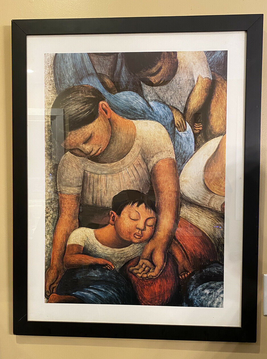 Night Of The Poor By Diego Rivera Print 29.5 X 19.7 Print. Frame Not Included.