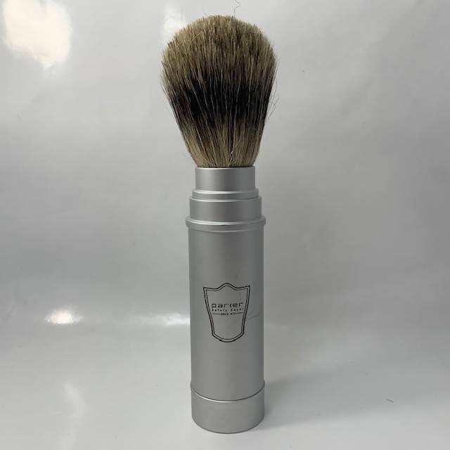 Aluminum Pure Badger Travel Shave Brush - By Parker (pre-owned)