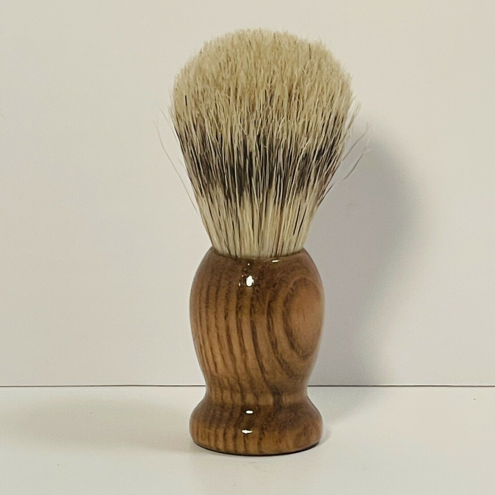 Shaving Brush With Stained Wood Handle Shaving And Beauty Accessory