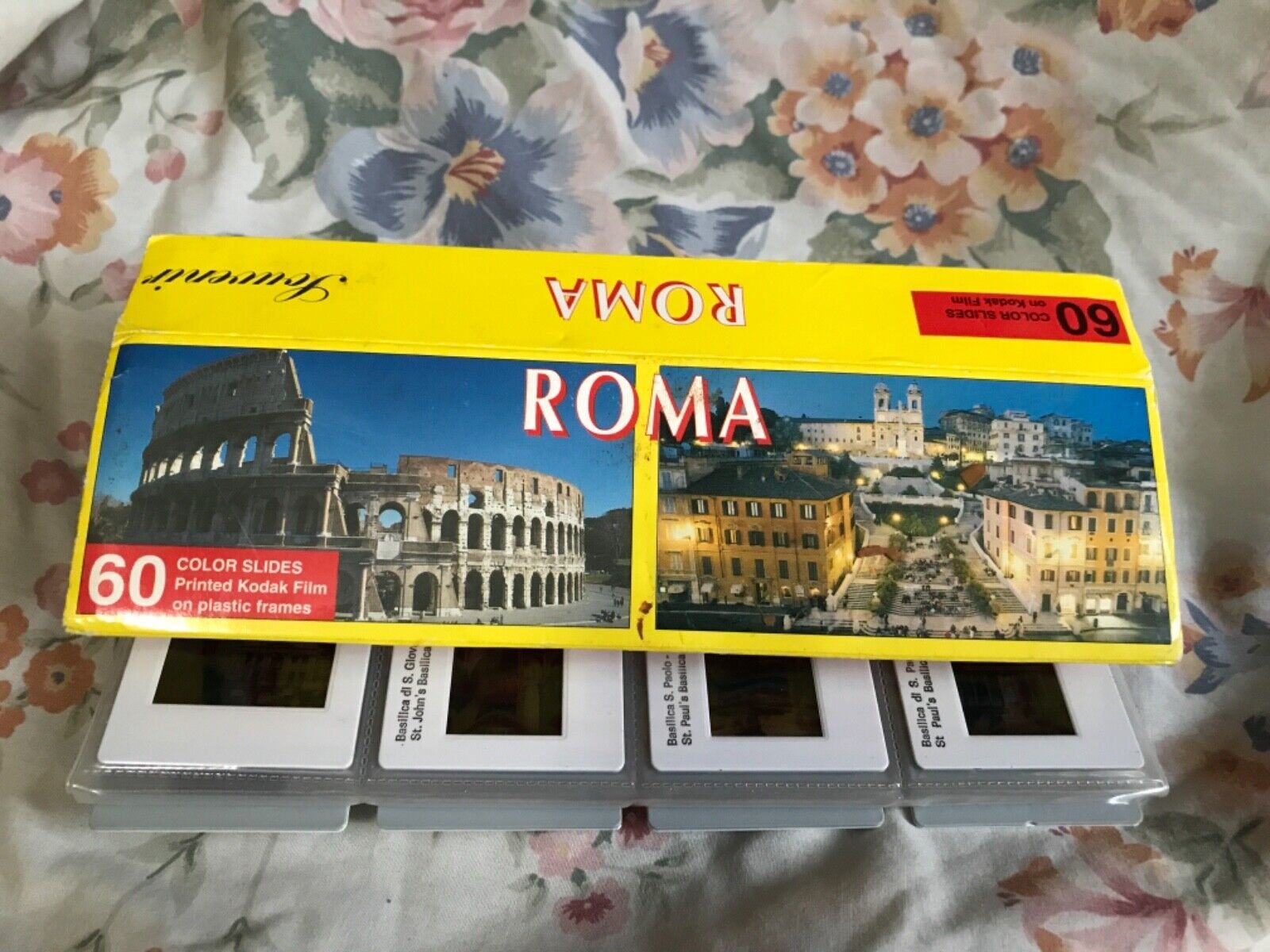Roma Rome Italy 60 Color Slides Printed On Kodak Film On Plastic Frames