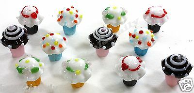 12 Pack Lot Glass Cupcake Cake Toppers Decorations Lillian Vernon Scatters