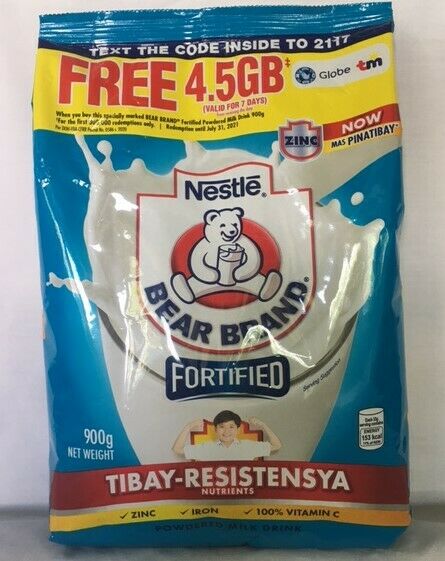 Nestle Bear Brand Fortified Powdered Milk 900 Grams