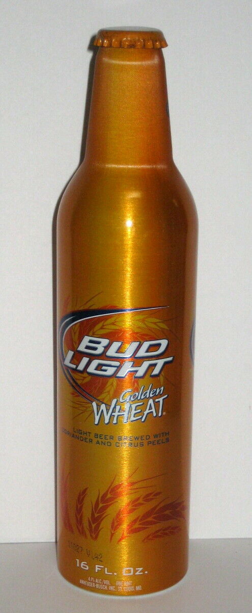 Bud Light Golden Wheat 16 Oz Aluminum Beer Bottle #501658