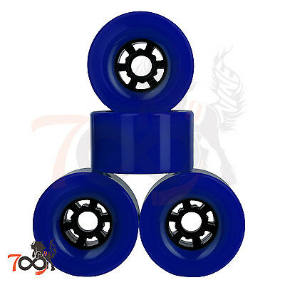Cal 7 Pro 90mm 78a Cruiser Skateboard Wheels Longboard Flywheel Blue (4 Pcs)