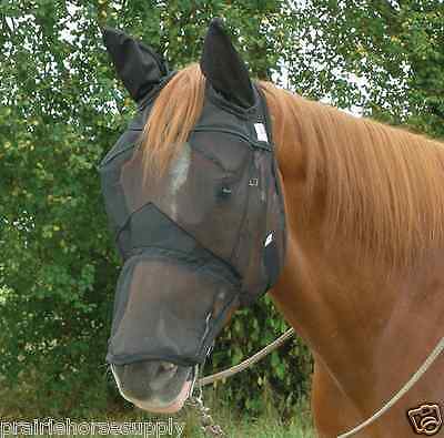 Cashel Quiet Ride Horse Fly Mask With Covers Ears And Nose For Trail Riding