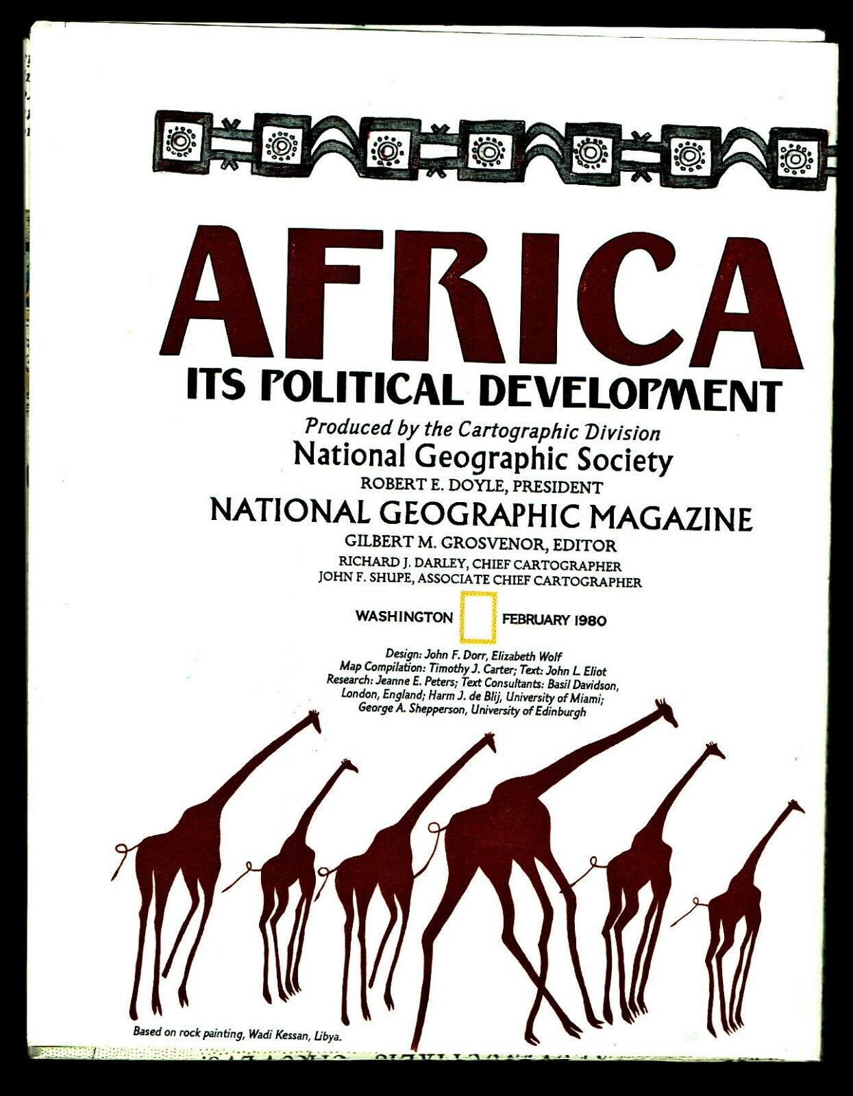 ⫸ 1980-2 February Africa, It's Political Development National Geographic Map Bat