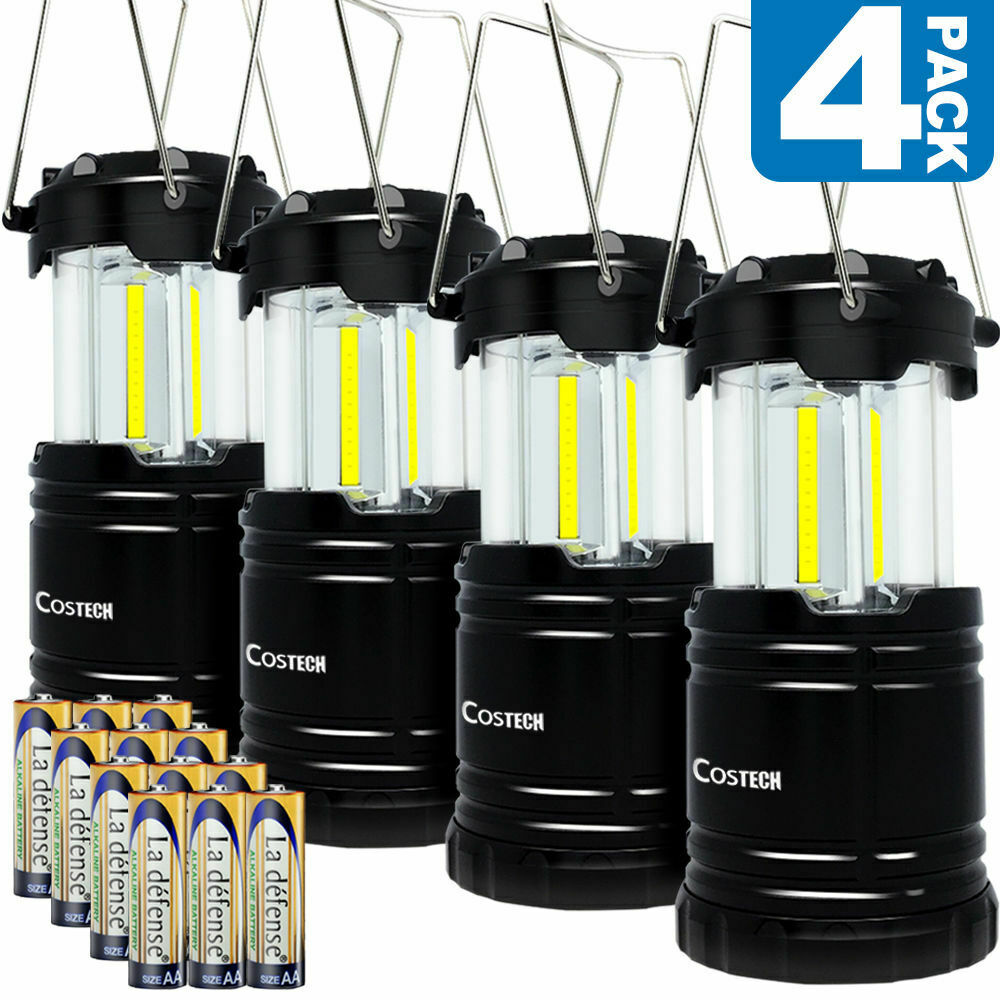 Led Camping Lantern, Costech Portable Cob Light Ultra Bright Collapsible Lamp