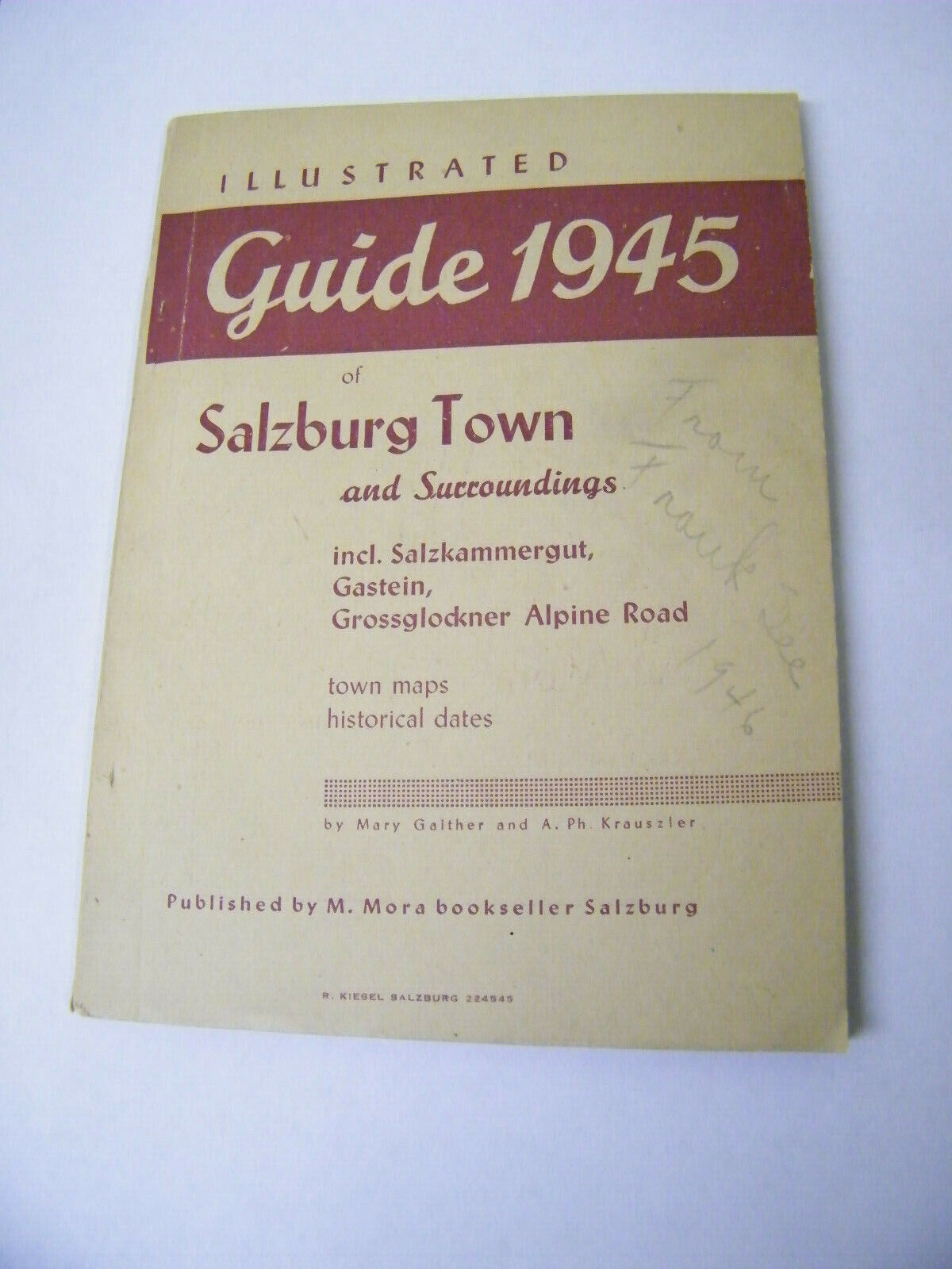 Vintage 1945 Illustrated Guide Of Salzburg Town Succoundings