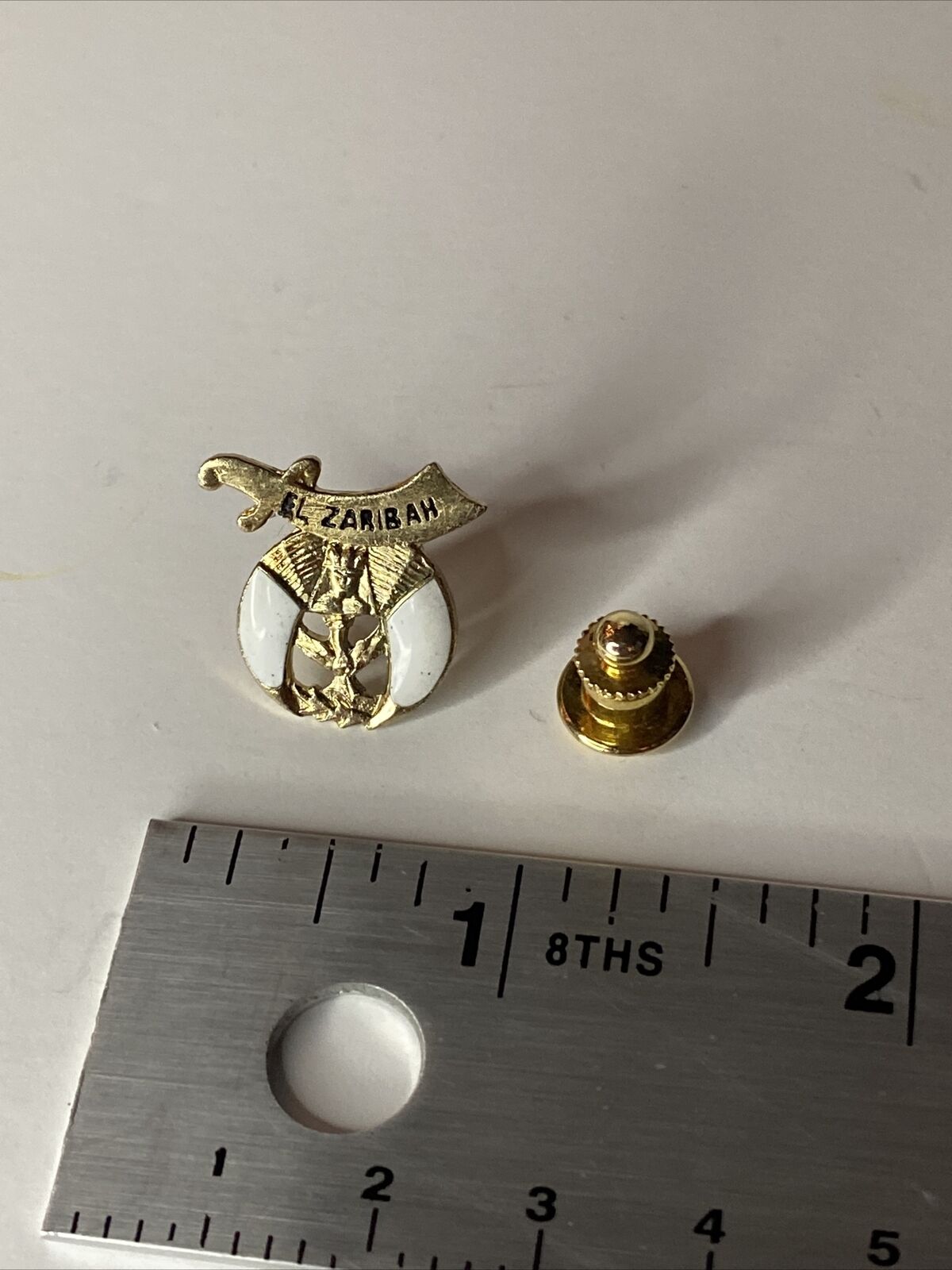 Vintage Shriner Tie Tack Pin Freemason Shrine Jewelry Pin El Zaribah (44)