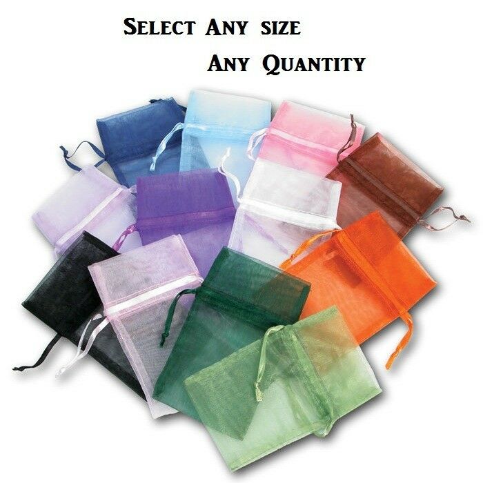 Organza Gift Pouches Jewelry Drawstring Gift Pouches Drawstring Bags 12~84~144
