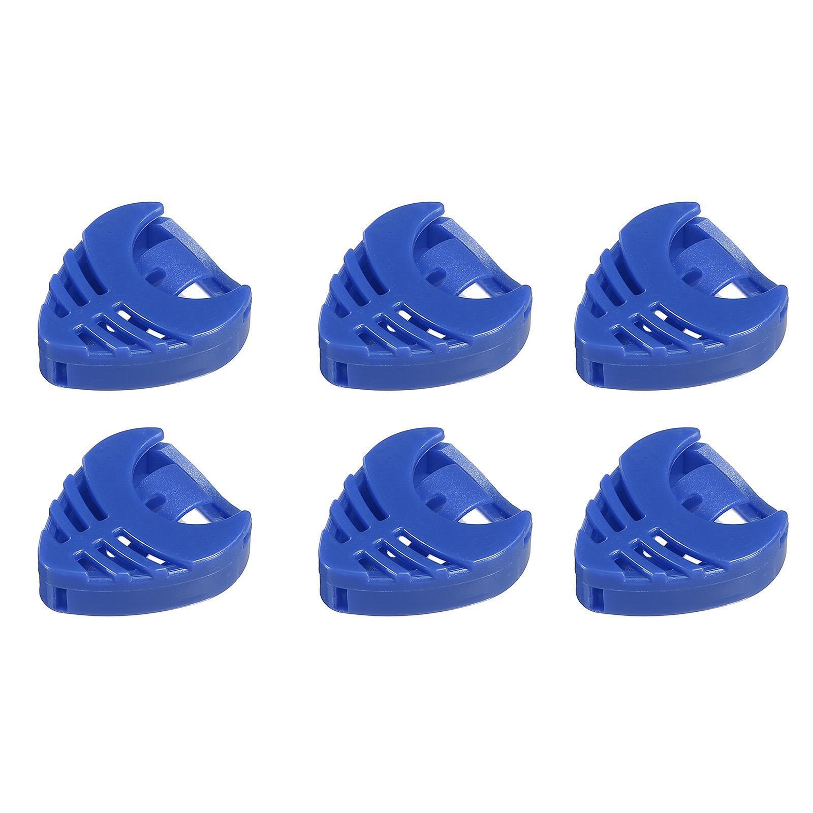 Guitar Pick Holder Plastic Heart-shaped Blue For Guitar, Bass, Ukulele 6pcs