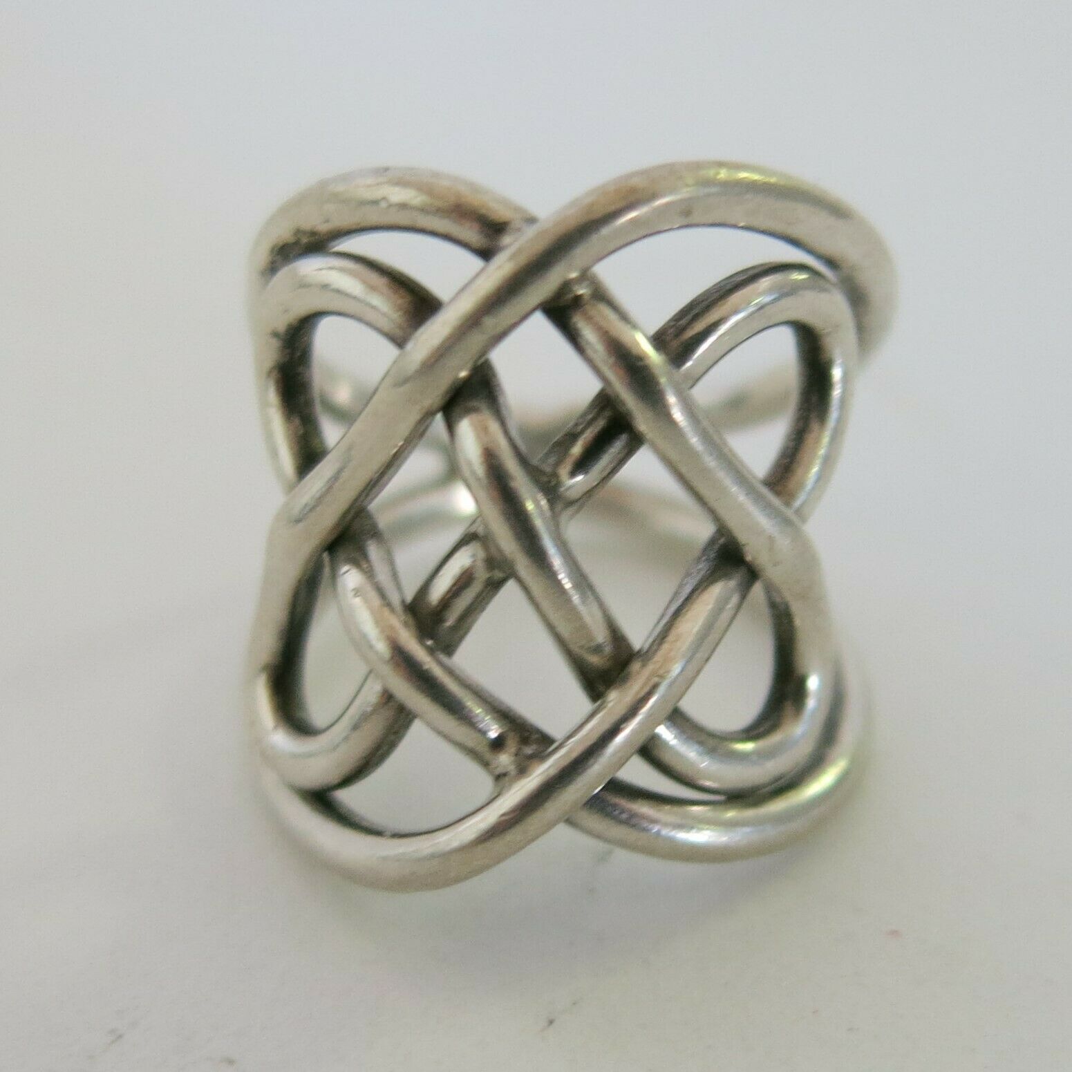 Sterling Silver Ring Celtic Knot Weave 6.9g Size 5.5 [6290]