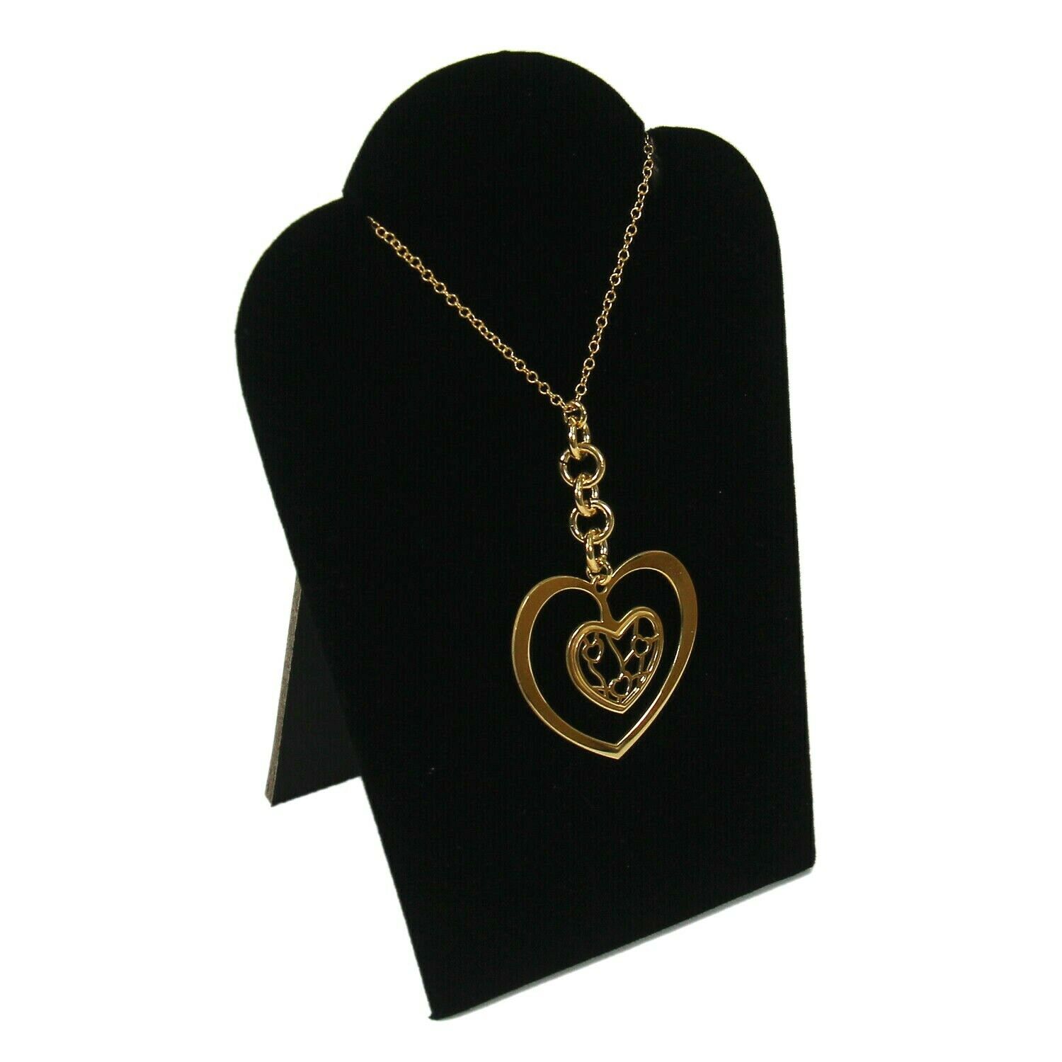 Black Velvet Necklace Chain Jewelry Display Holder Padded Neckform Easel Stand