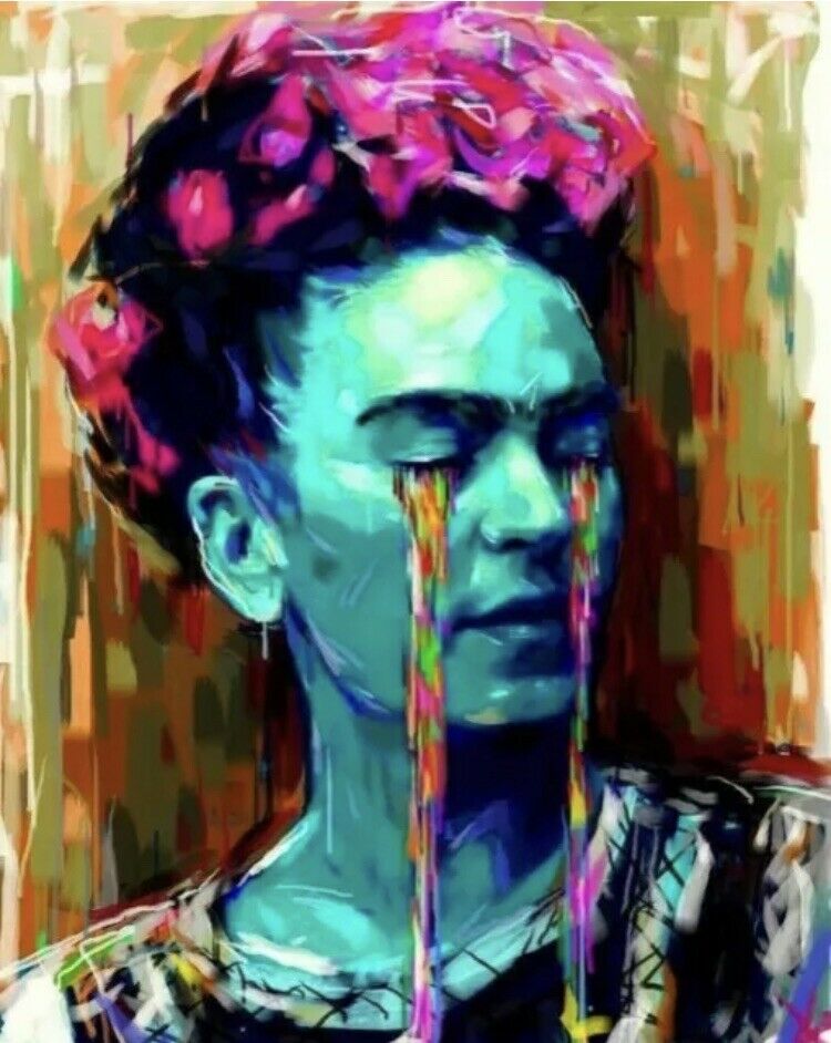 Frida Kahlo Abstract Art Poster 24 X 36