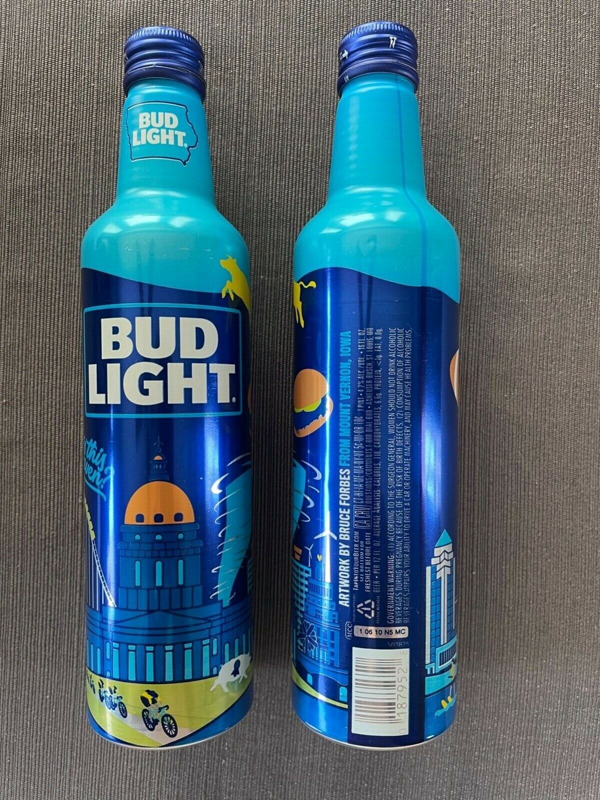 Bud Light "is This Heaven" Aluminum Bottle For Iowa