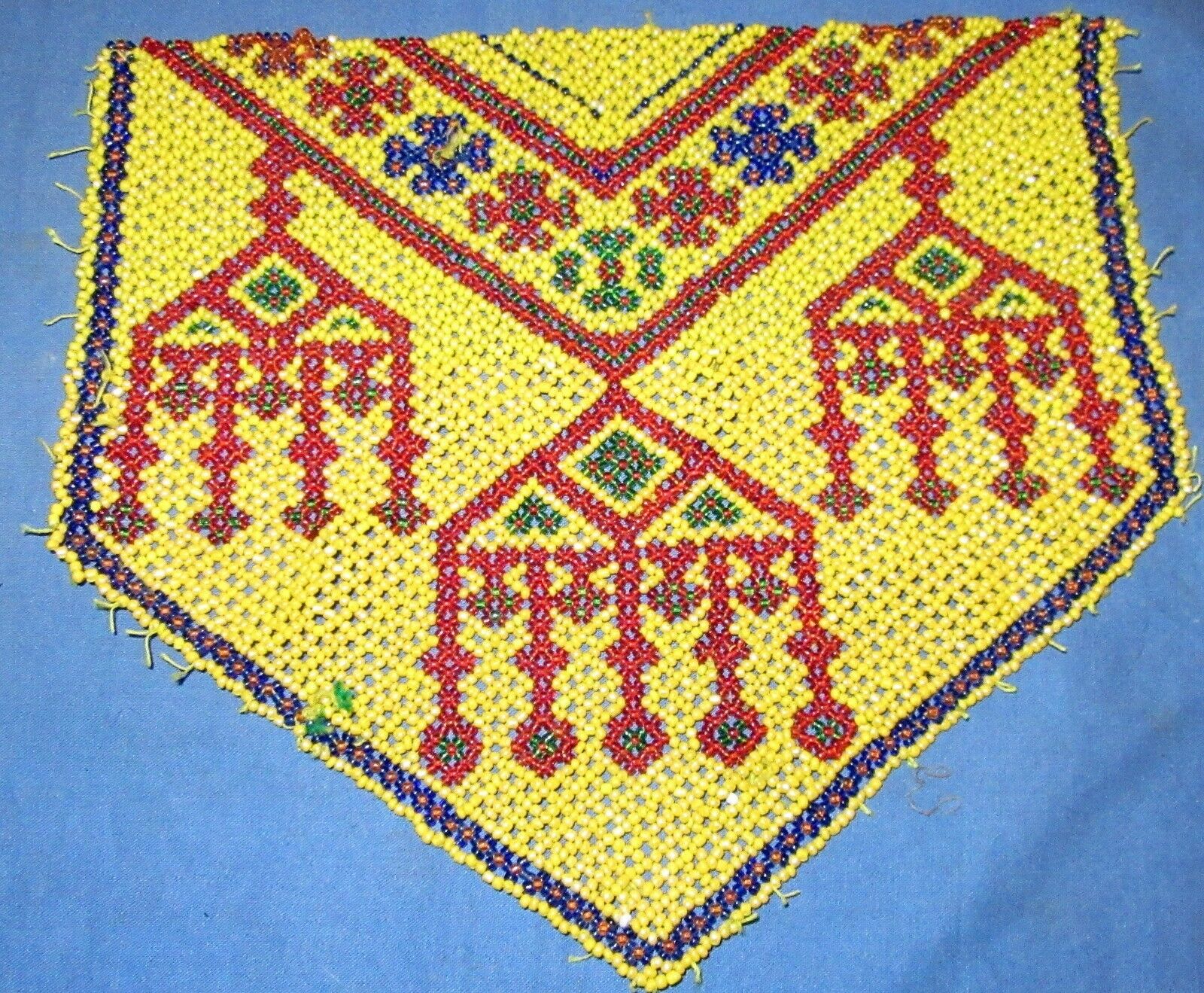 Remnants Patch Medallion Beaded Afghan Kuchi Tribal Sewing Art Crafts 10"