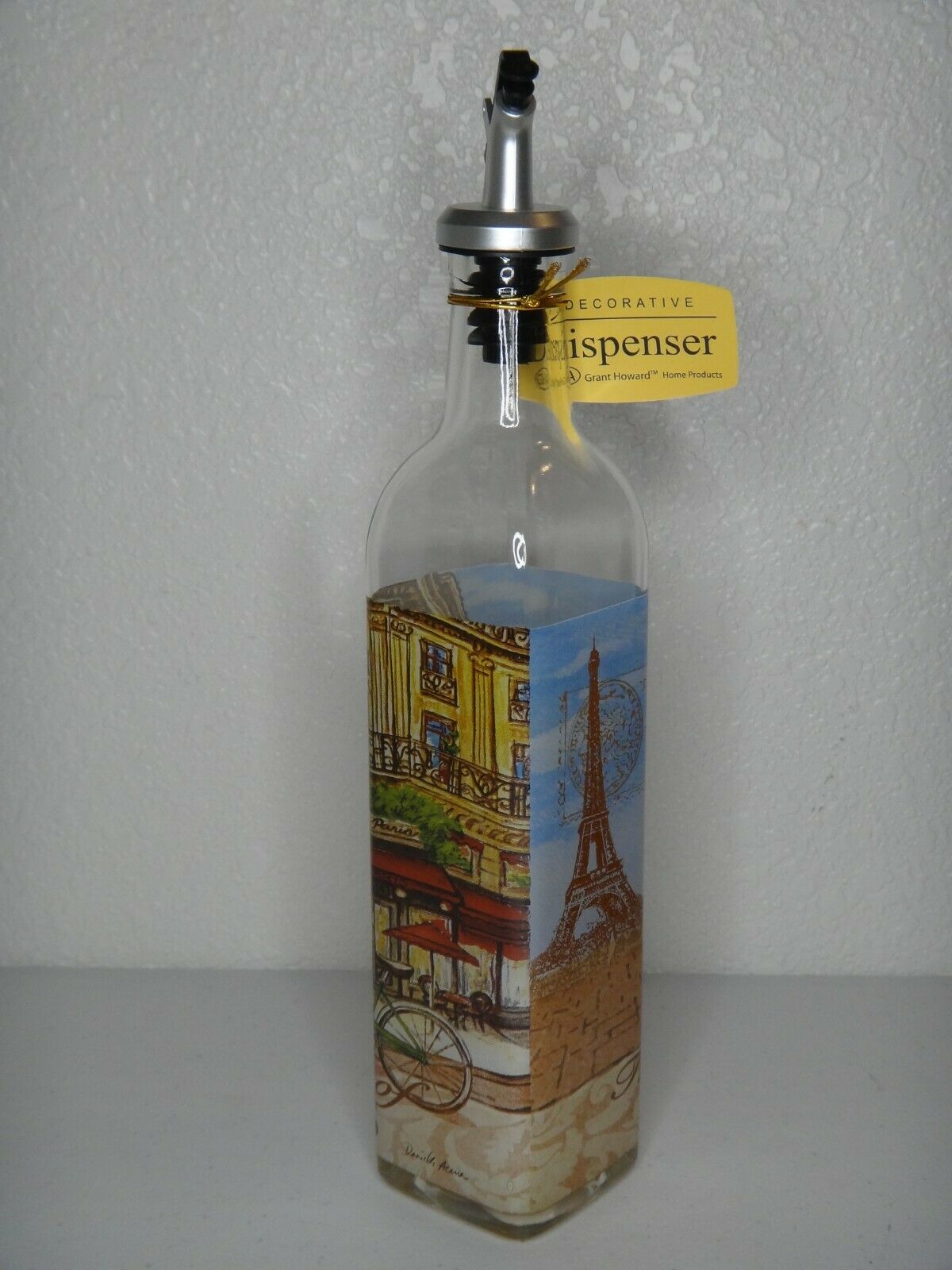 Grant Howard Paris France Eiffel Tower Decorative Oil Vinegar Dispenser Bottle