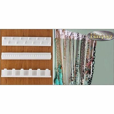 Blingeez Jewelry Ring Necklace Earring Organizer Jewelry Display As Seen White