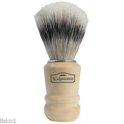 Shave Mug Brush Wood Handle 100% Boar Scalpmaster #sc15
