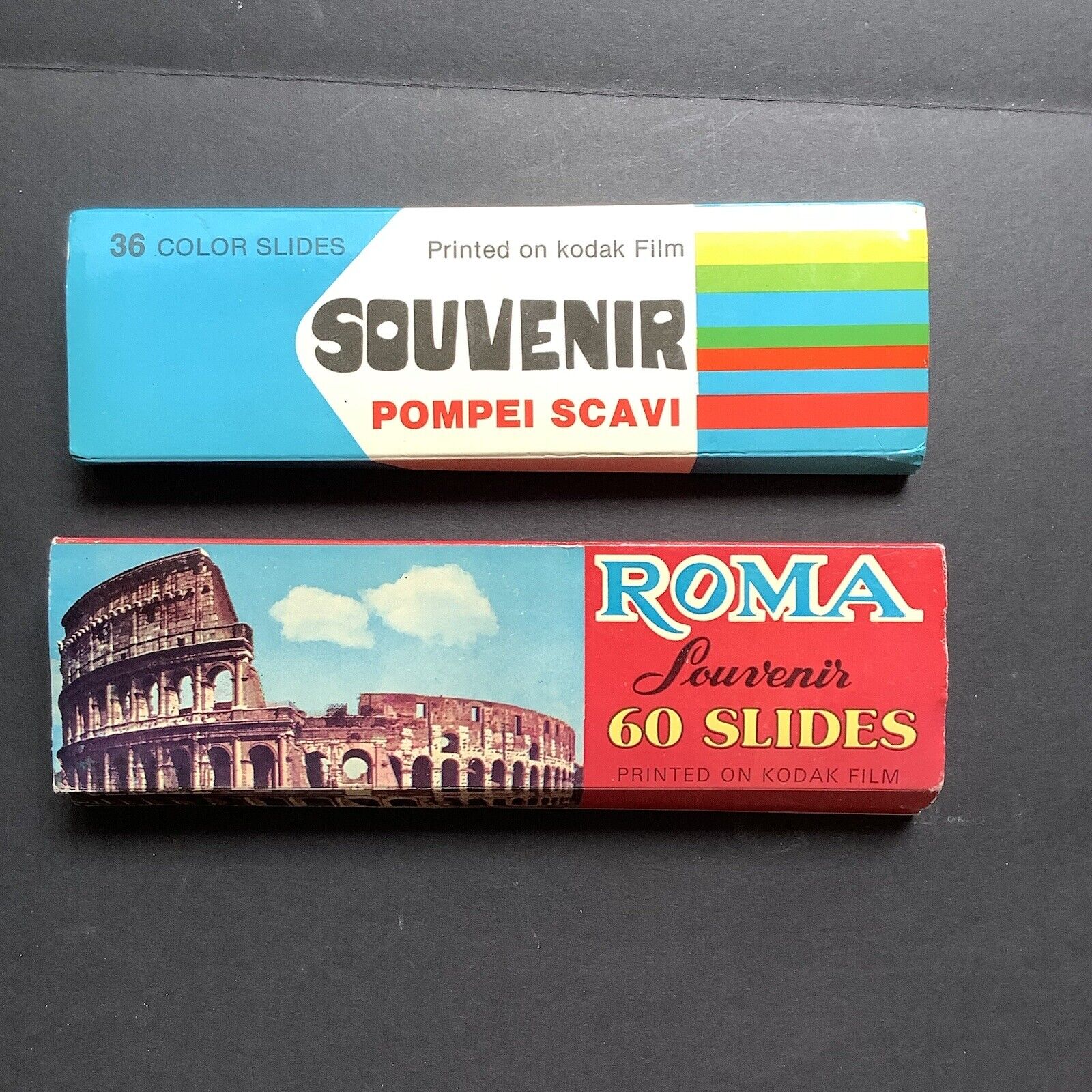 Vintage Italy Souvenir Rome Roma 60 Color Slides + Pompei Scavi Kodak Film