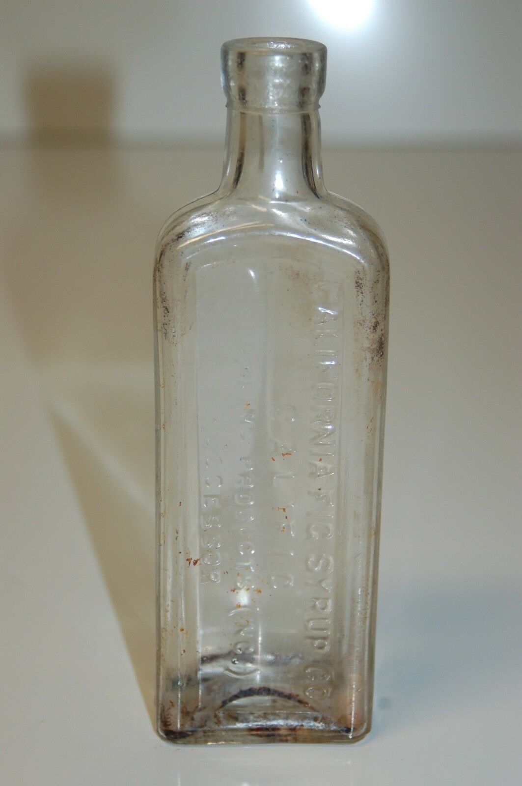 Vintage 7" Califig California Fig Syrup Co. Bottle Sterling Products Inc