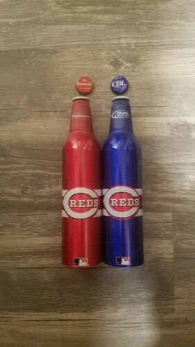 2 Cincinnati Reds Bud & Bud Light Mlb Aluminum Beer Bottles Cans By Budweiser