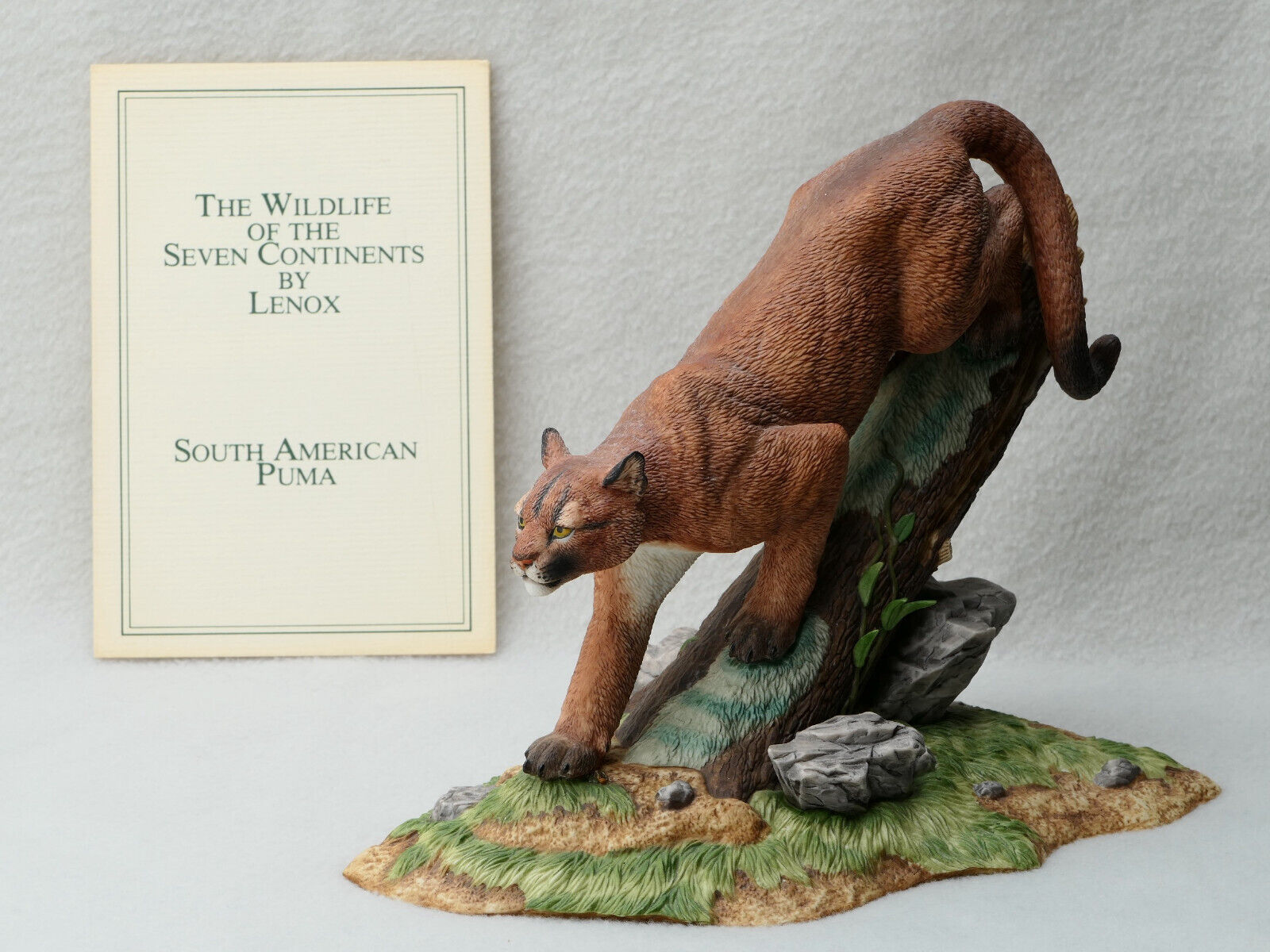 Lenox Wildlife Of The Seven Continents South America Puma Porcelain Figurine