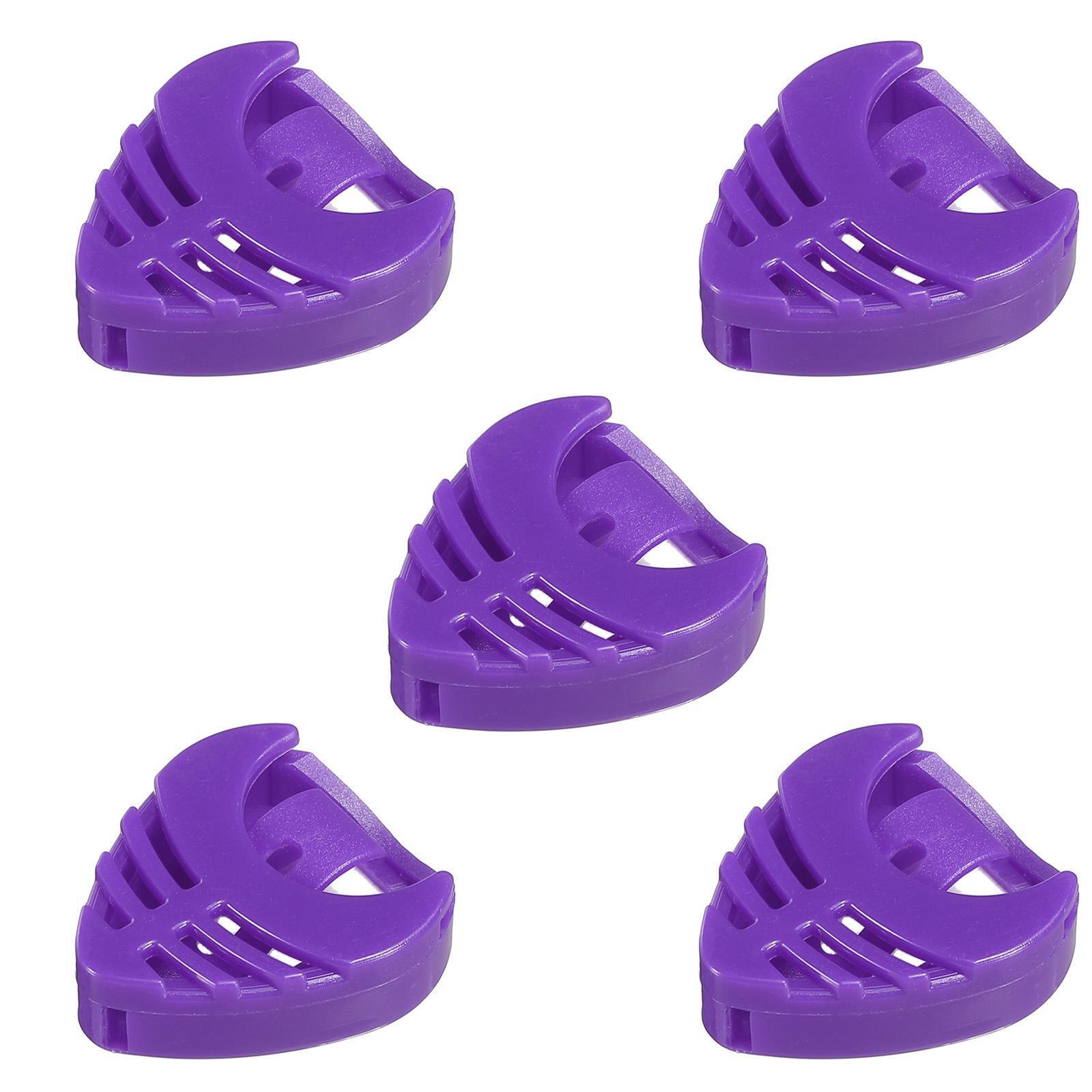 Guitar Pick Holder Plastic Heart-shaped Purple For Guitar, Bass, Ukulele 10pcs