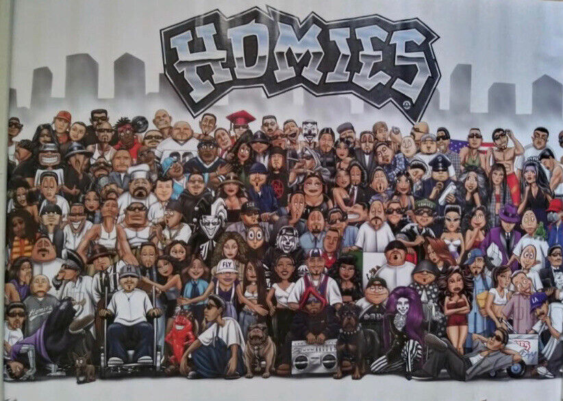Vintage 2002 Homies “homies Group Picture Poster” Trends Int. #2679 🇲🇽 34”x22”