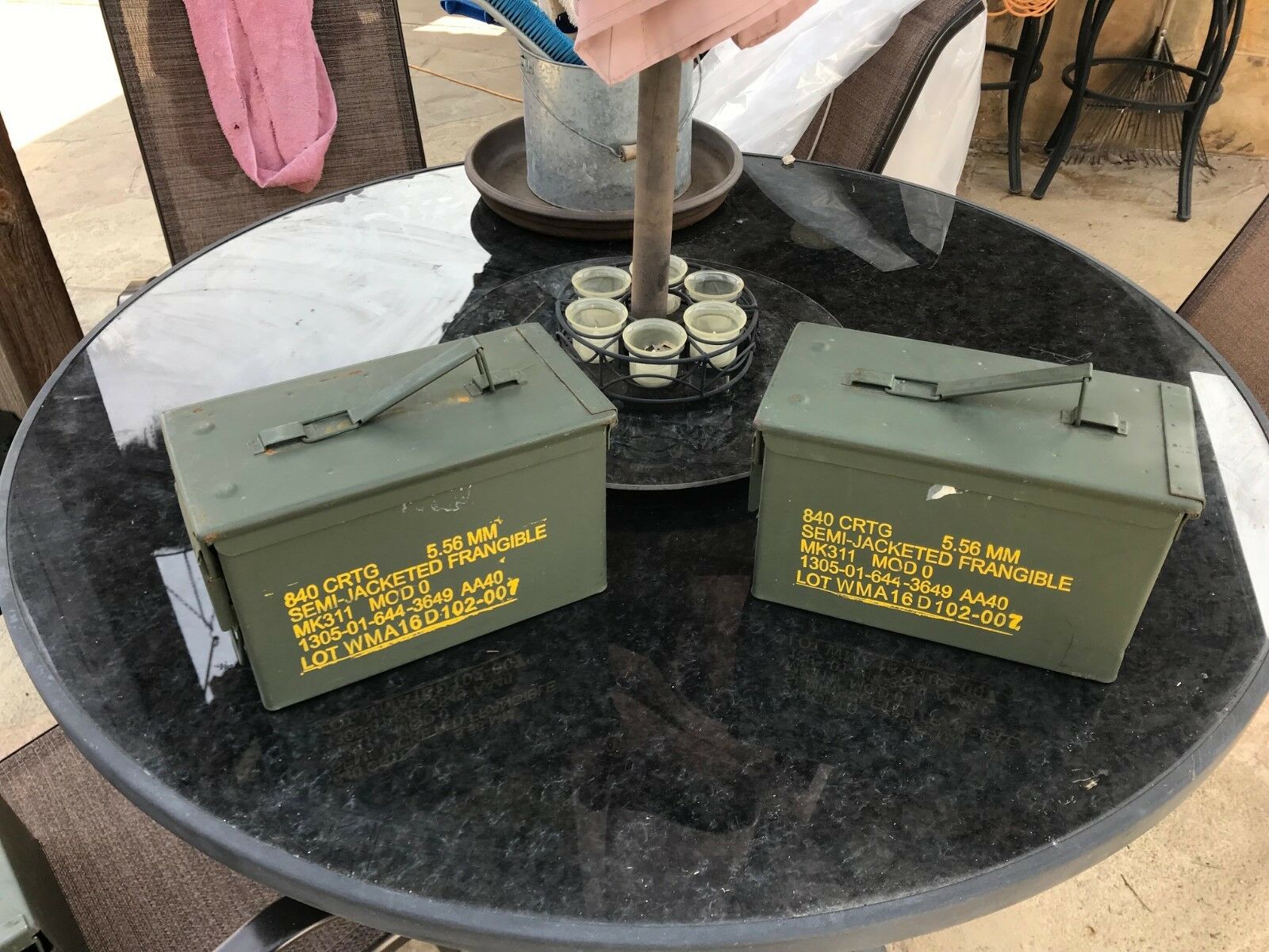 (2-pack) 50 Cal M2a1 Ammo Can Very Good Condition * Free Shipping *