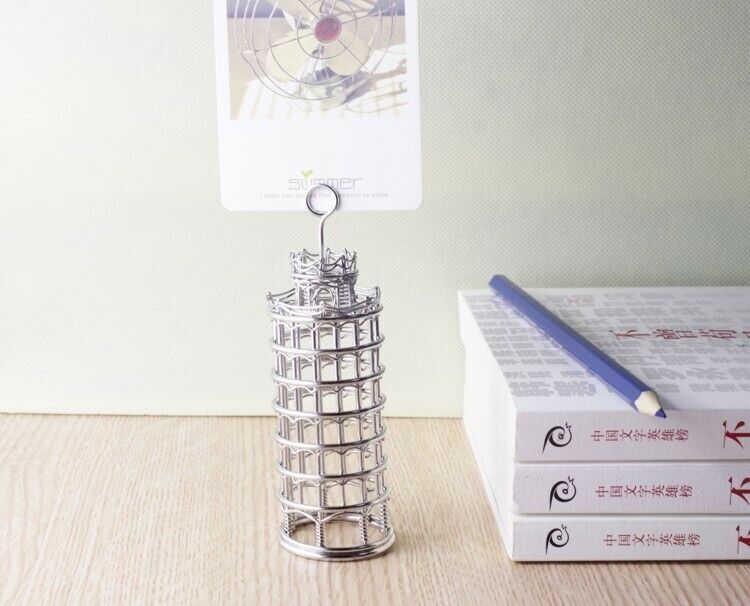 Leaning Tower Of Pisa Photo And Memo Clip - Italy Souvenir Model Travel Gift