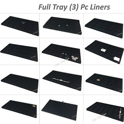 Inserts Liners For Jewelry Case Tray Liners Drawer Liners Black Inserts Lot Of