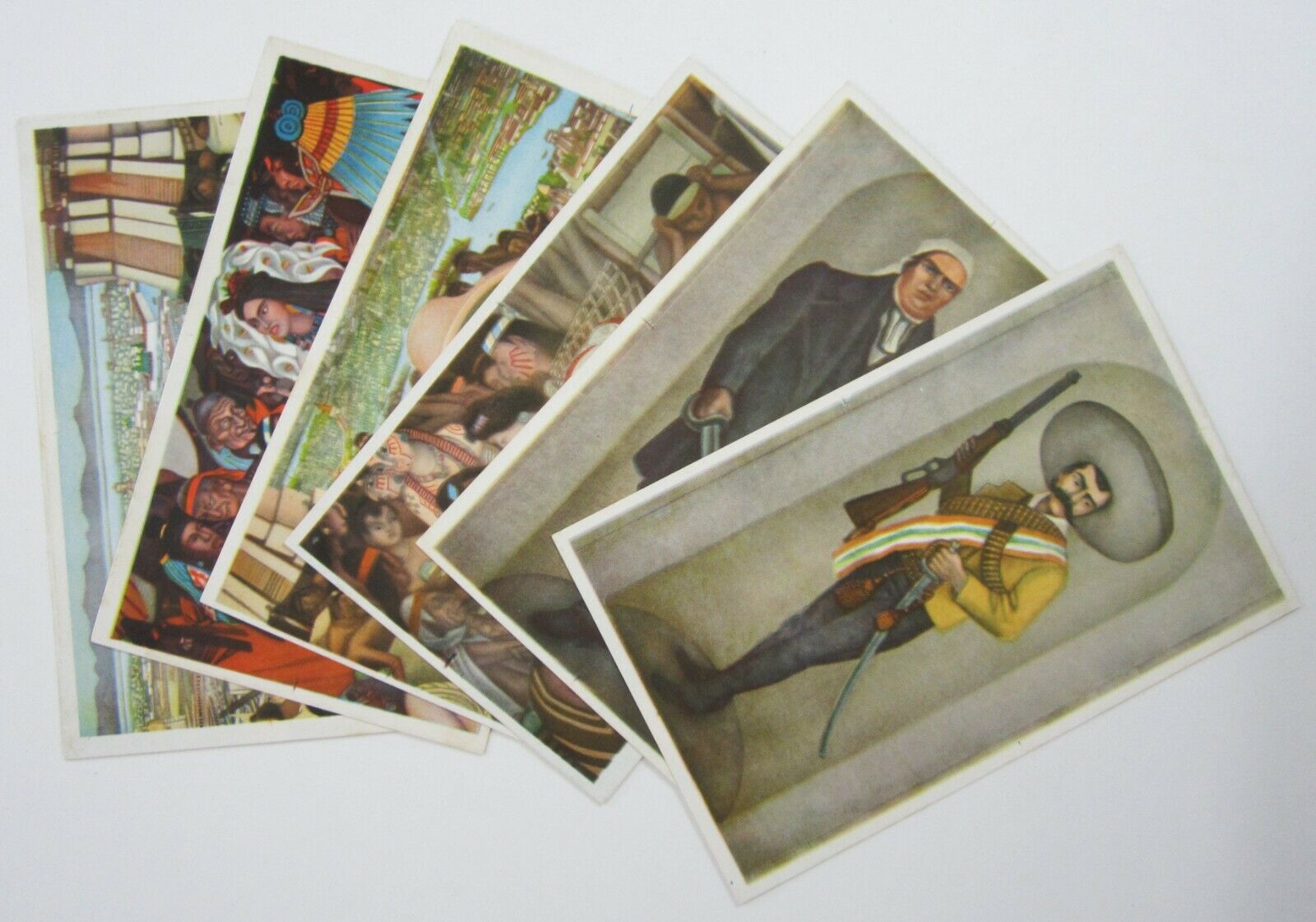 Vintage Diego Rivera Mural Frescoes Mexican Folk Art Postcards (6) Zapata 1930s